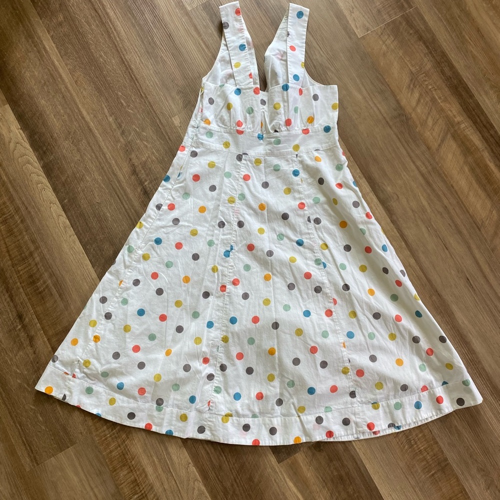 White polka dot Garnet Hill dress, size 2